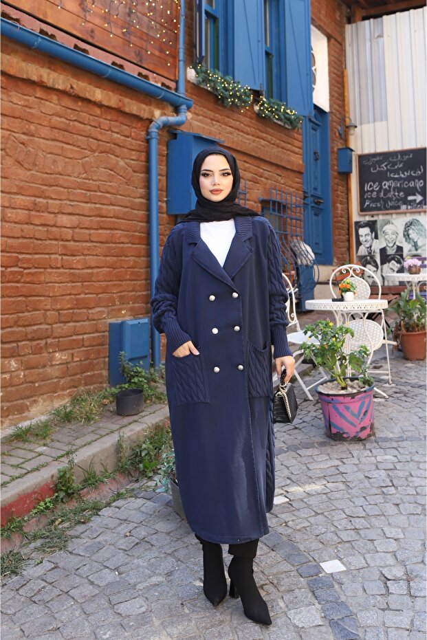 كارديجان تريكو بخيطين مع أزرار - 1