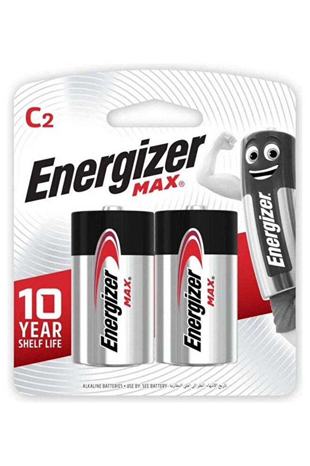 بطاريات قلوية E93 Bp2 Max C - عبوة من 2 قطعة متعددة الألوان