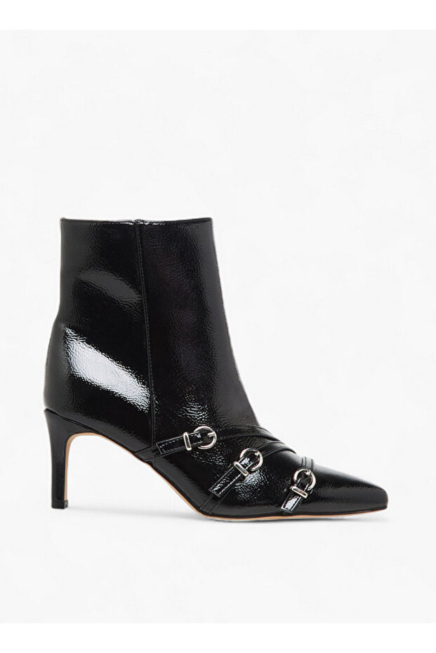 Women Buckle Detail Ankle Boots