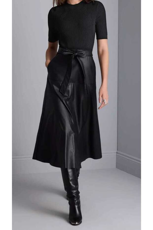 suni derietekli elbise - 1