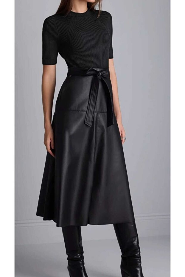 suni derietekli elbise - 3