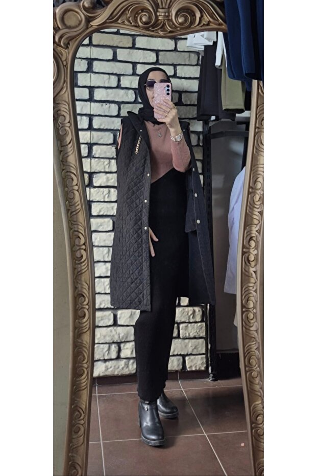 Çift renk triko elbise - 3