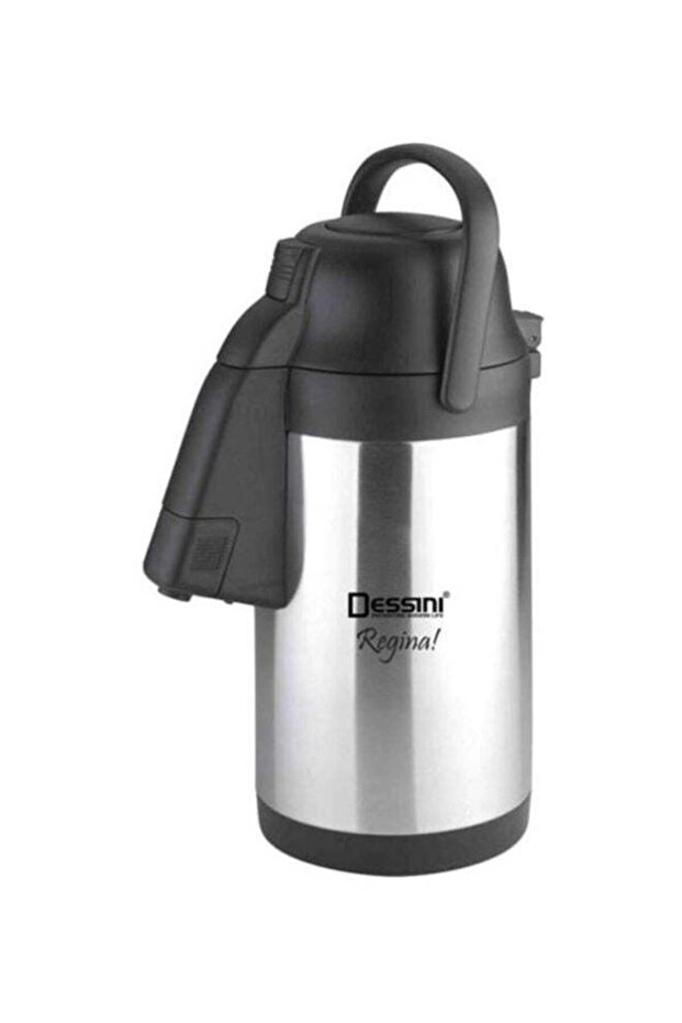 DESSINI Stainless Steel Air Pot Silver/Black 4Liters