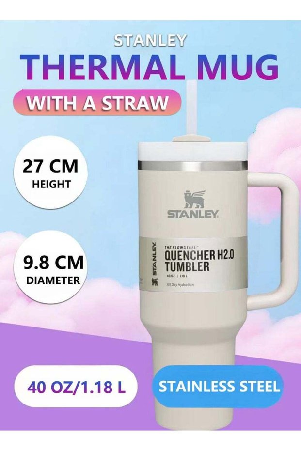 Stanley 40oz Stanley Quencher H20 Flowstate Stainless Steel Vacuum Insulated Tumbler with Lid and S