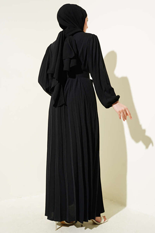 Piliseli Kemerli Ayrobin Elbise - 1