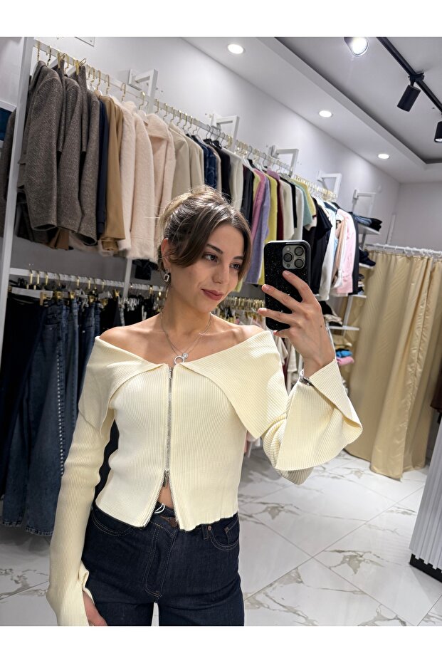 krem Çelik kazak - 1