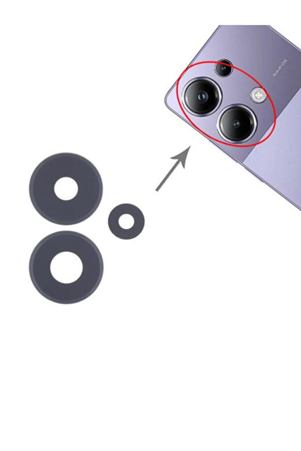 Poco M6 Pro 4g Rear Camera Glass Lens Adhesive Outer Glass 2312Fpca6G Compatible