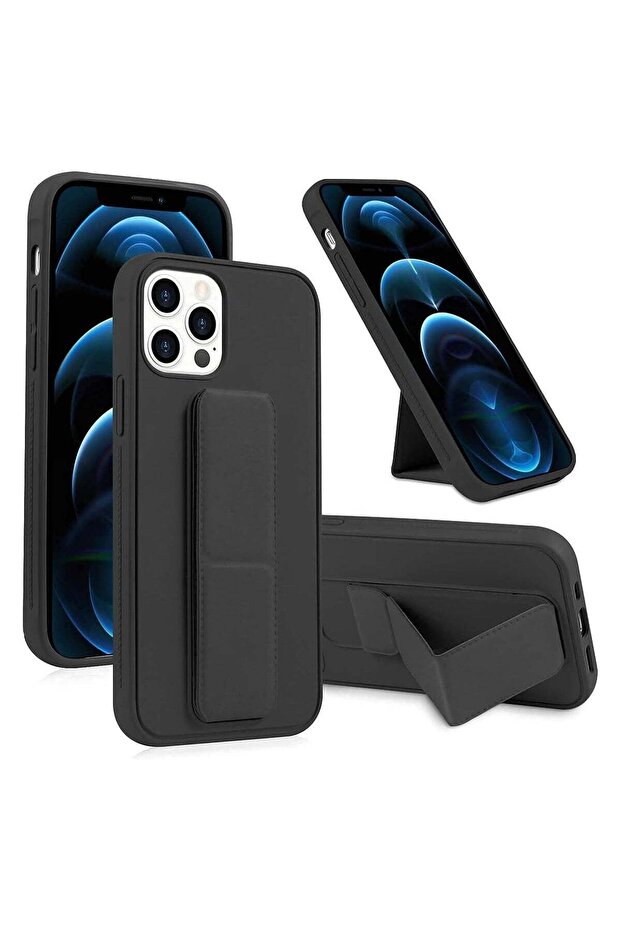 Case Compatible with iPhone 14 Pro Max - Magnetic Stand, Silicone Hand Strap, Multi Stand & Car Moun