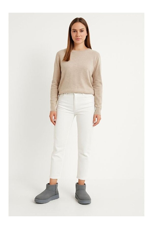 Kadın Kalın Taban Süet Bot Platform Topuklu Gri Renk En iyi Muadil Içi Kürklü Ug Model Bot & Bootie - 3