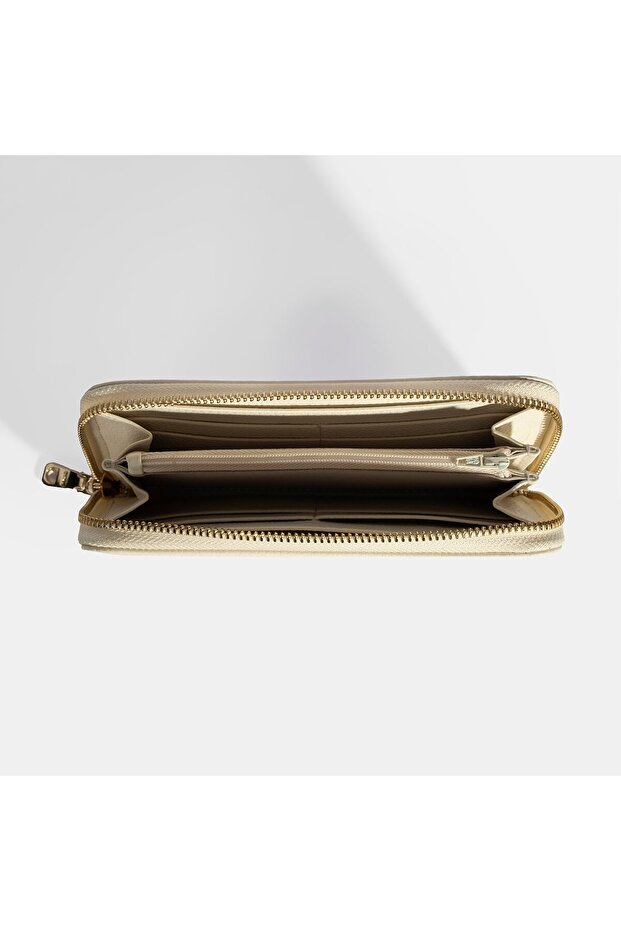 Kadın Bej Deri Cüzdan - 5