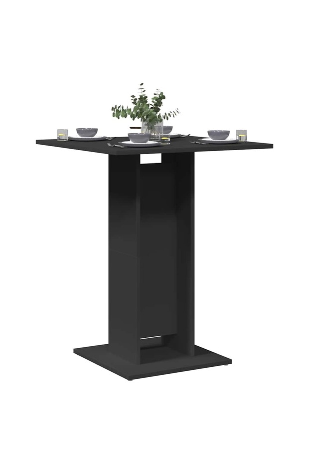 Bistro Table Black 60x60x75 cm Engineered Wood