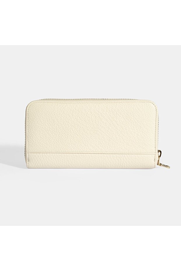 Kadın Bej Deri Cüzdan - 4