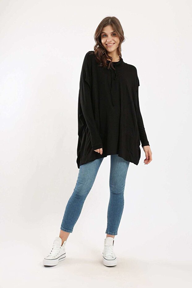 Solid Oversized Long-Sleeve Jacket - 1
