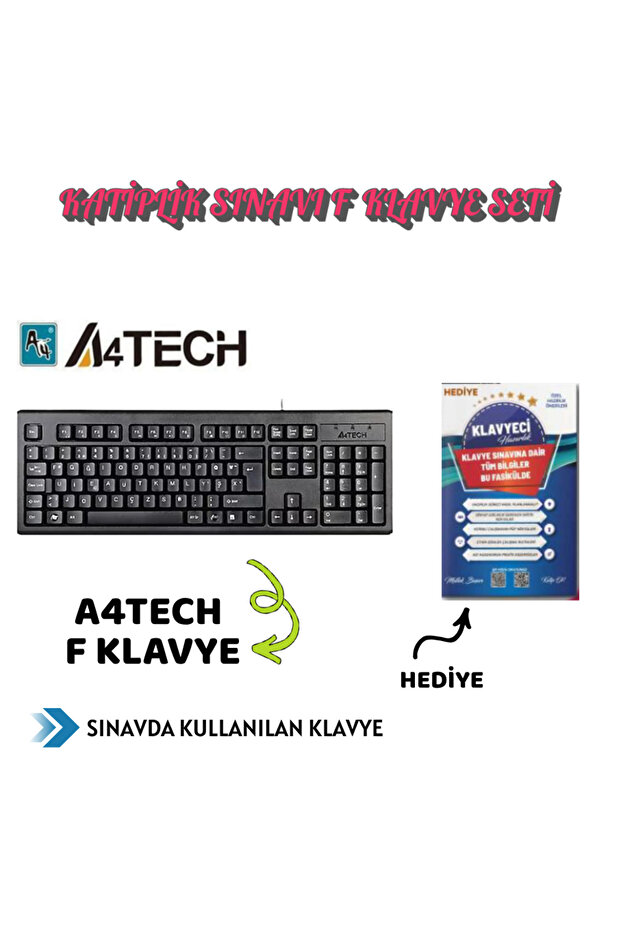 A4TECH F KLAVYE - KATİPLİK SINAVI F KLAVYE SETİ - 1