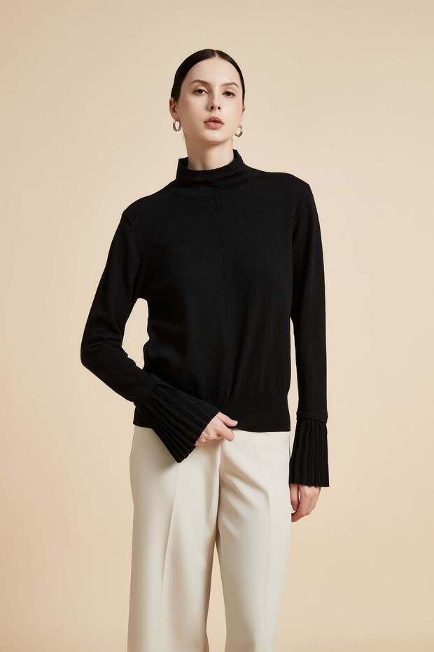 Solid High-Neck Jacket - 1