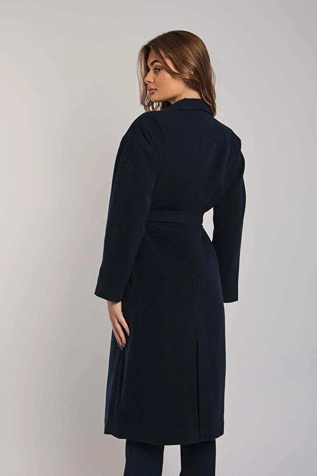 Solid Long-Sleeve Coat - 2