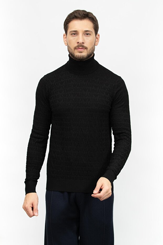 Men's Turtleneck Sweater - 100% Wool, 6D1MXJ 1MJMZ 0999