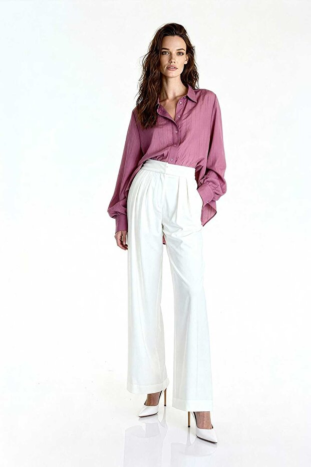 Çift Pileli Regular Pantolon - 1