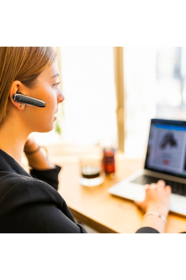 Tlk2 Bluetooth Headset with Microphone Multifunctional Multipoint Button, Black - 6