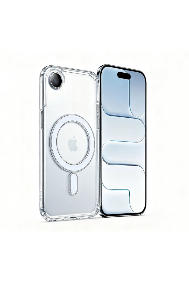 جراب iPhone 17 Air - شفاف، حلقة مغناطيسية، حماية للكاميرا (أكريليك + TPU، مقاوم للسقوط)