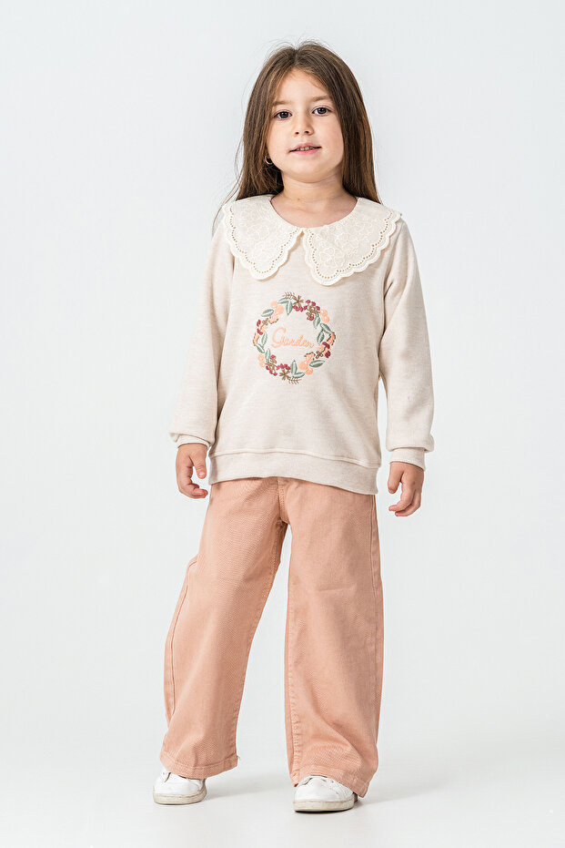 Garden Embroidered Girls' 2-Piece Set - 26K 6335