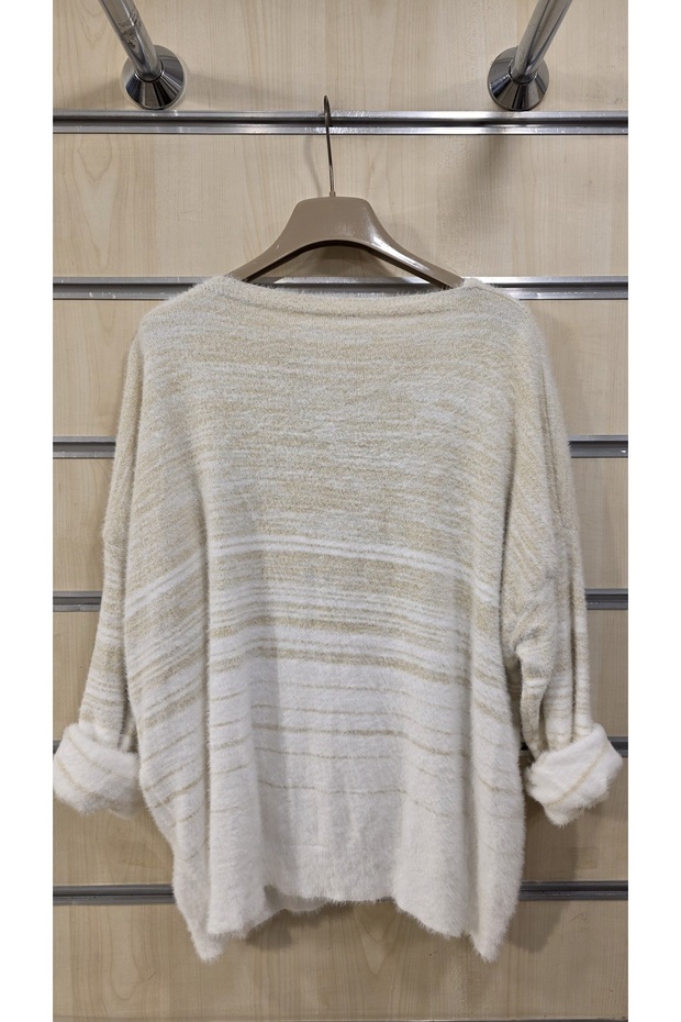 İtalyan Kazak Simli Örme Yünlü - 7