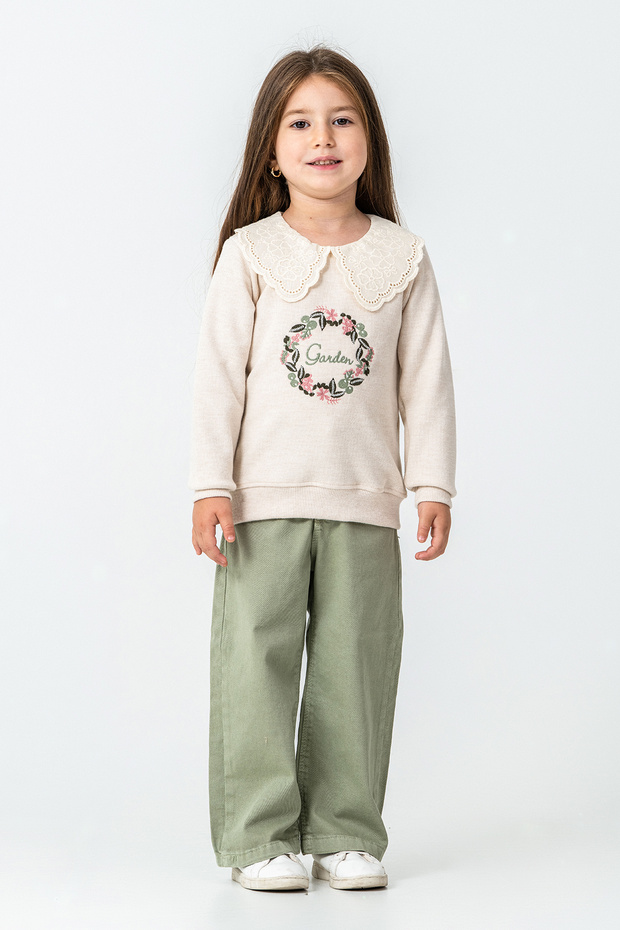 Garden Embroidered Girls' 2-Piece Set - 26K 6335