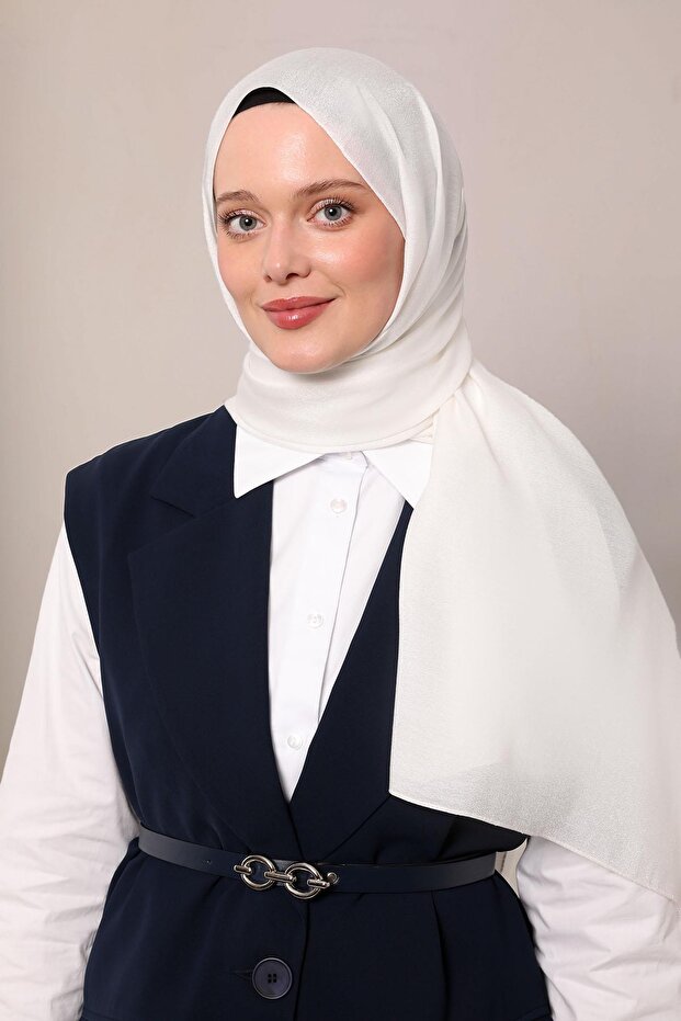 Ekru Simli Bodrum Şal - 3