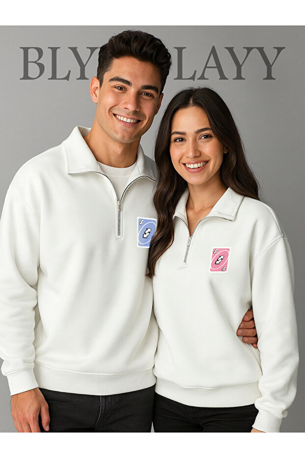 Playing Cards Printed Sweatshirt Couple Combination