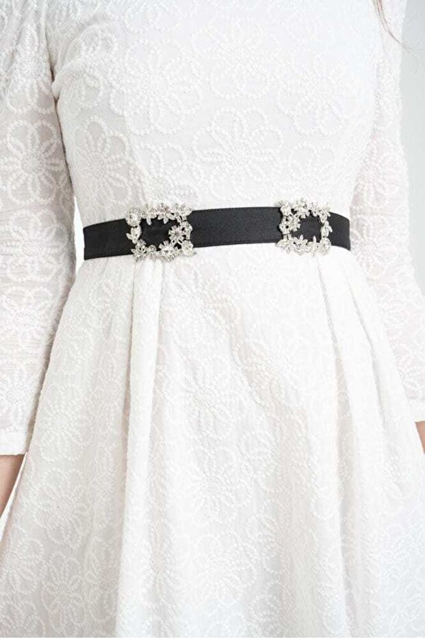 حزام بإبزيم بنمط مربع - 1