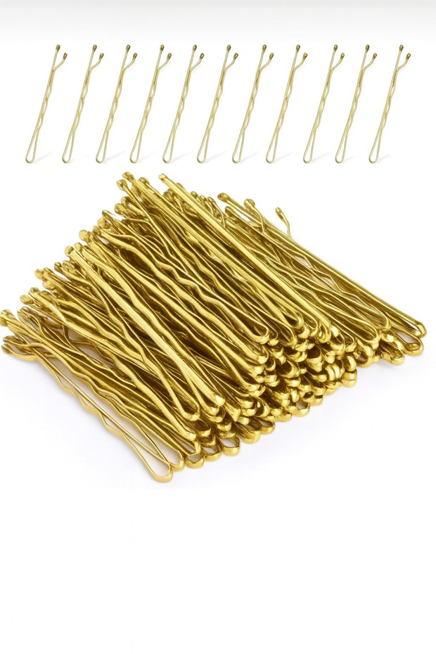 100Pcs Quality Gold Wire Clip 5cm Women Hair Accessory Bob Pin Hairpin Bun Holder Barrette Graduation Henna Engagement Wedding Barrette
