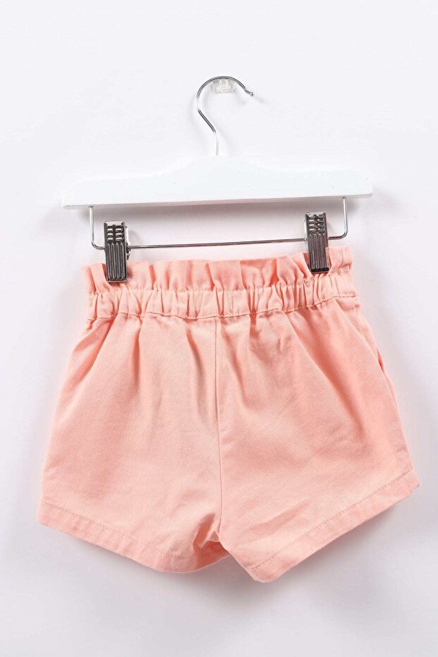 Girls Solid Drawstring Shorts - 2
