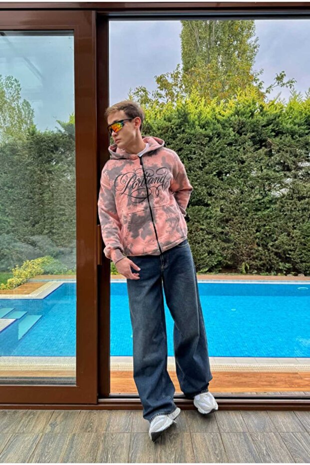 Premium Batik Baskılı Oversize Zip - 5