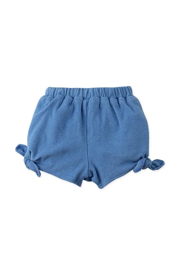 Solid Bow-Detail Baby Shorts