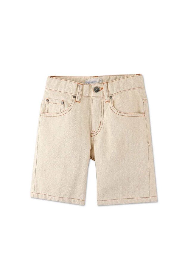 شورت سادة للأولاد بجيوب جانبية - 1