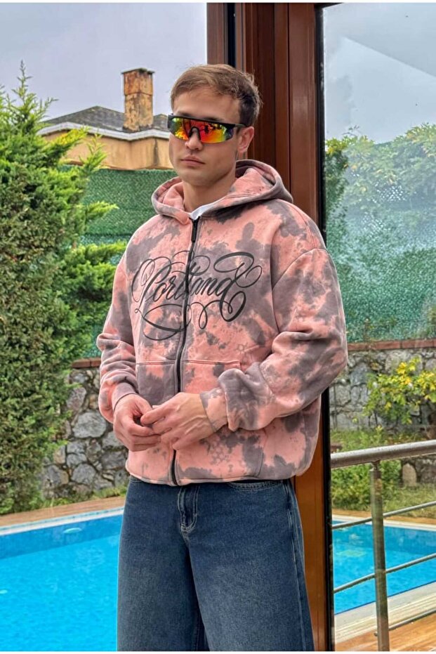 Premium Batik Baskılı Oversize Zip - 6