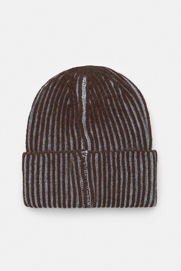 Kontrast detaylı örgü bere - 2