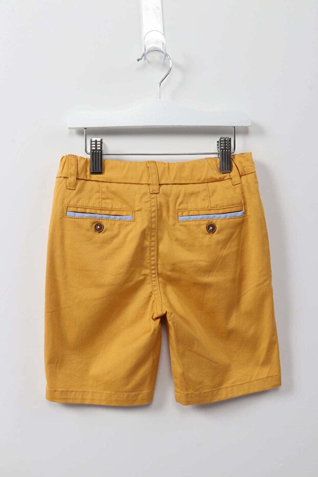 شورت سادة للأولاد بجيوب جانبية - 1