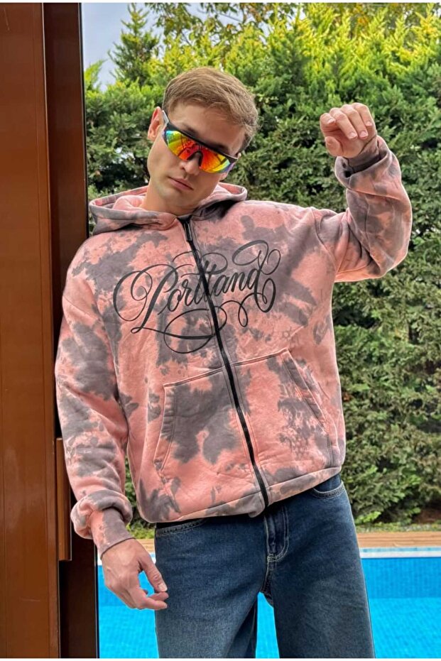 Premium Batik Baskılı Oversize Zip - 1