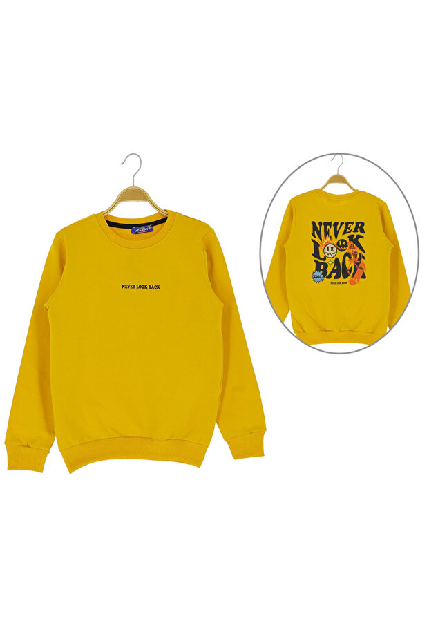 سترة للأولاد بظهر مطبوع مزينة بخيوط مزدوجة - 2