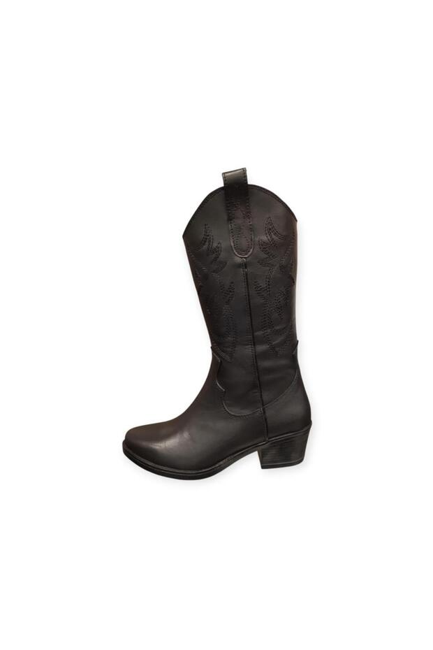 25440005K Heel Western Leather Women's Boots