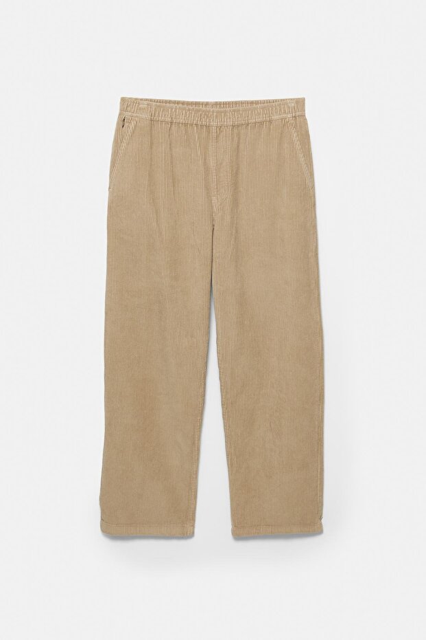 Kordonlu baggy kadife jogger pantolon - 7