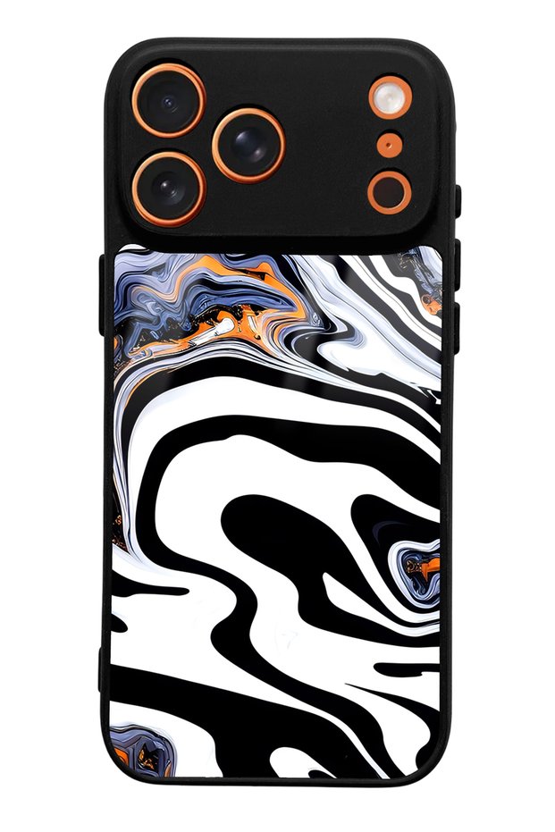 iPhone 17 Pro Max White Marble Design Glossy Phone Case Compatible