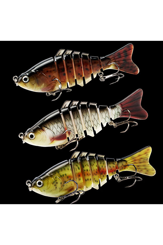 451-3pcs with opp 3pcs Sinking Fishing Lures Multi Jointed Swimbait Bionic Artificial Bait Freshwate