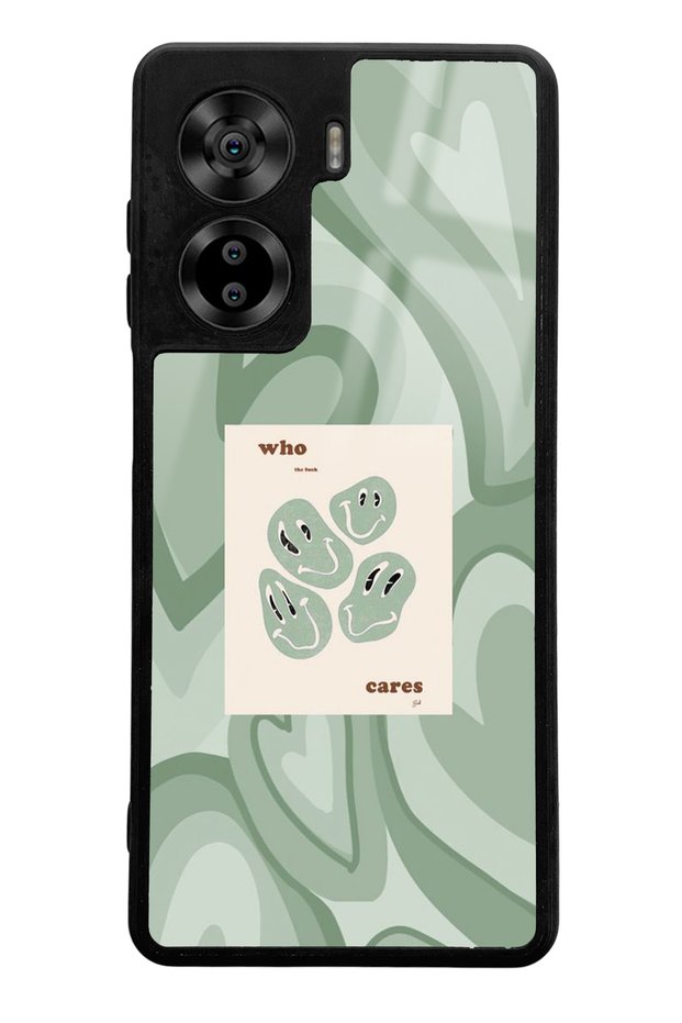 Casper Via X40 Compatible Who Cares Green Designed Glossy Phone Case