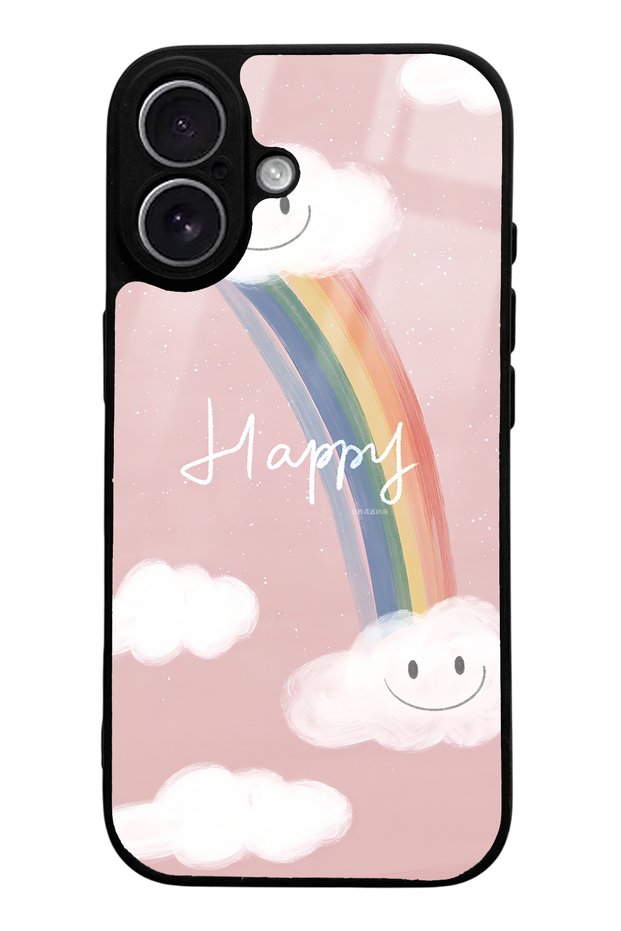 iPhone 17 Compatible Happy Cloud Design Glossy Phone Case