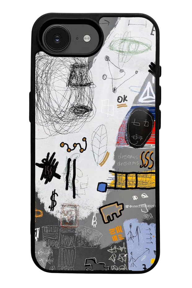 Glossy Phone Case with Mathematics Board Design Compatible with iPhone 16E