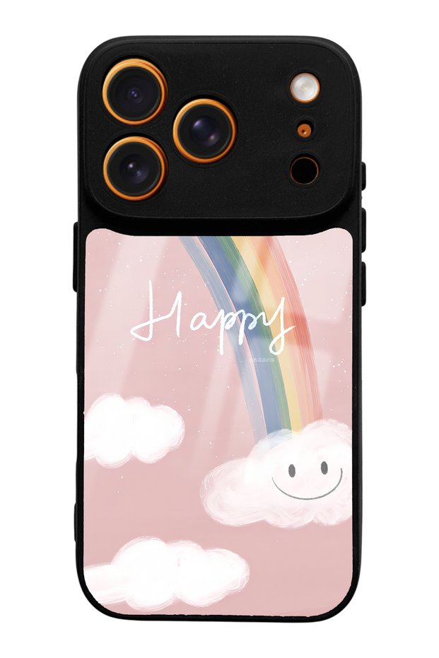 iPhone 17 Pro Compatible Happy Cloud Design Glossy Phone Case