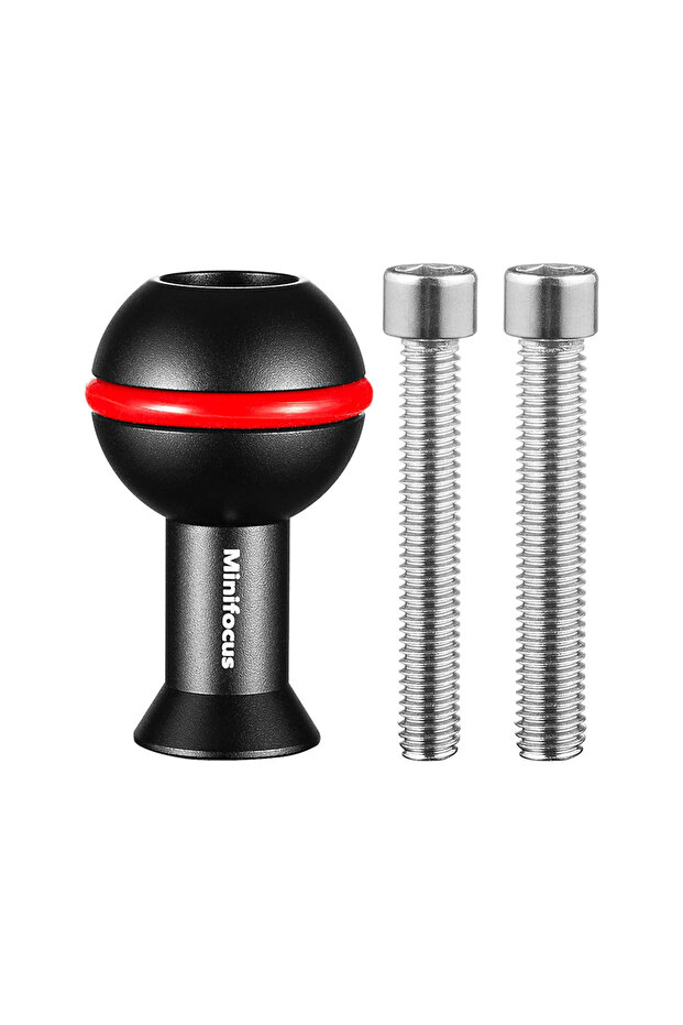 1inch Ball Adapter 1'' inch Ball Adapter with M6 & 1/4''-20 Screw Ballhead Mount for Underwater Tray