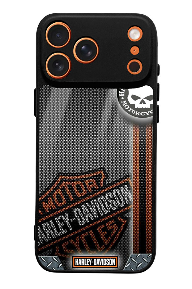 iPhone 17 Pro Max Carbon Motorcycle Design Glossy Phone Case Compatible